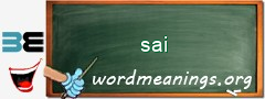 WordMeaning blackboard for sai